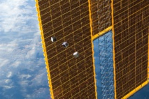 Cubesats lanzados desde la Estación Espacial Internacional. Fuente: NASA.