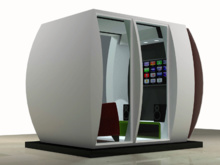 Cabina con Li-Fi. Fuente: AlphaGalileo Cabina con Li-Fi. Fuente: AlphaGalileo