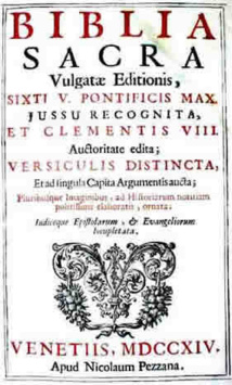 Biblia Vulgata. Fuente: Wikipedia.