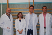 Los investigadores de Fisioterapia de la CEU-UCH Pedro Rosado, Eva Segura, Vicent Benavent y Juan Francisco Lisón, autores del estudio. Fuente: CEU-UCH. Los investigadores de Fisioterapia de la CEU-UCH Pedro Rosado, Eva Segura, Vicent Benavent y Juan Francisco Lisón, autores del estudio. Fuente: CEU-UCH.