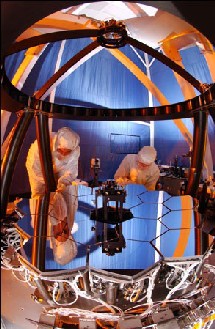 Representación del telescopio espacial James Webb. Foto: NASA