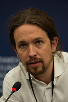 Pablo Iglesias, portavoz y eurodiputado de Podemos. Fuente: Wikipedia.