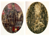 Reconoció las similitudes entre 'Hombre y violín de Braque y 'Bodegón español: Sol y Sombra' de Picasso, ambas origen del cubismo. Fuente: Rutgers