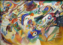 “Estudio para composición VII” de Wassily Kandinsky, un pintor que veía colores al escuchar música. Imagen: moedermens. Fuente: Flickr.