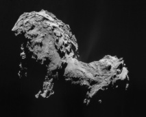 Cometa 67P/Churyumov–Gerasimenko, en que se posó hace unos días la sonda Rosetta. Fuente: ESA. Cometa 67P/Churyumov–Gerasimenko, en que se posó hace unos días la sonda Rosetta. Fuente: ESA.