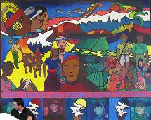 Mural multicultural. Universidad de Berkeley.