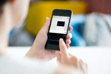 Un smartphone con el teclado minimalista. Fuente: AlphaGalileo. Un smartphone con el teclado minimalista. Fuente: AlphaGalileo.