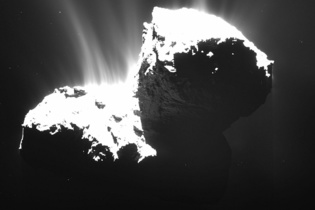 Actividad cometaria de 67P en noviembre pasado. Fuente: ESA/CSIC. Actividad cometaria de 67P en noviembre pasado. Fuente: ESA/CSIC.