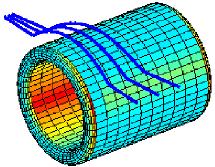 Luz fluyendo alrededor del túnel de metamaterial. Fuente: Universidad de Rochester Luz fluyendo alrededor del túnel de metamaterial. Fuente: Universidad de Rochester