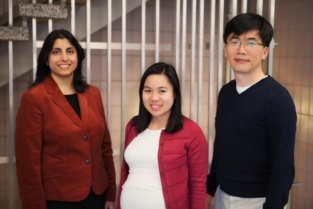 De izquierda a derecha, los investigadores Jaya Yod, Thuy Ngo y Taekjip Ha. Fuente: Universidad de Illinois.