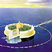 Imagen de una planta nuclear flotante para desalinizar Imagen de una planta nuclear flotante para desalinizar