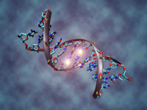 Molécula de ADN con metilos (epigenoma). Imagen: Christoph Bock. Fuente: Instituto Max Planck de Informática.