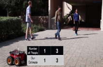 Medición de personas entre los dos puntos wi-fi (los mini-vehículos). Fuente: UCSB.