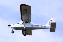 Avión equipado con el prototipo de la UC3M y AXTER. Fuente: UC3M.