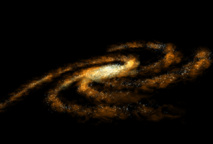Recreación artística de la Vía Láctea. Fuente: Wikimedia Commons.