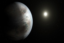 Concepción artística de la posible apariencia del exoplaneta Kepler-452b. Imagen: NASA Ames/JPL-Caltech/T. Pyle. Concepción artística de la posible apariencia del exoplaneta Kepler-452b. Imagen: NASA Ames/JPL-Caltech/T. Pyle.