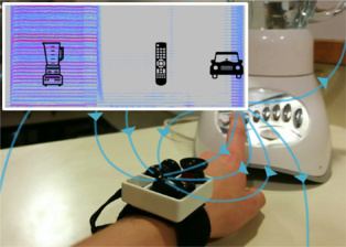 El dispositivo detecta qué objetos está usando el usuario, a partir de su radiación electromagnética. Fuente: UW.