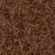 Simulación cosmológica general (Box0/mr) del proyecto Magneticum Pathfinder, mostrando apenas como puntos los cúmulos masivos de estrellas. Imagen: Klaus Dolag. Fuente: Magneticum Pathfinder.