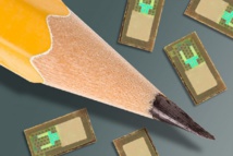 Los sensores solubles, que son del tamaño de la punta de un lápiz. Fuente: WUSTL.