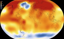 La NASA mide los cambios de la temperatura en la Tierra. Fuente: NASA.