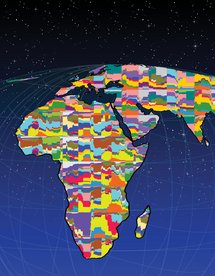 Mapa de la variación genética humana a partir de África. Universidad de Michigan.