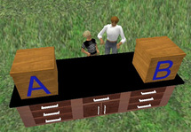 Imagen del avata Eddie en la prueba hecha en Second Life. Imagen del avata Eddie en la prueba hecha en Second Life.