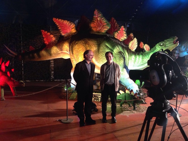 Eduardo Costas (izda.) y Javier Gorostiza, en un momento del rodaje. Foto: T21. Eduardo Costas (izda.) y Javier Gorostiza, en un momento del rodaje. Foto: T21.