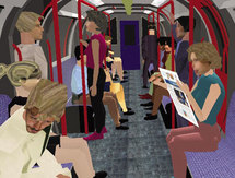 Prueba del metro virtual. Fuente: Insituto de Psiquiatría del King's College de Londres. Prueba del metro virtual. Fuente: Insituto de Psiquiatría del King's College de Londres.