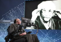 Hawking en la presentación del proyecto. Foto:Breakthrough Starshot