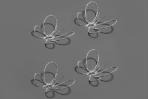 Mariposas impresas con el sistema. Fuente: Lewis Lab/Instituto Wyss. Mariposas impresas con el sistema. Fuente: Lewis Lab/Instituto Wyss.