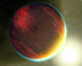 Impresión artística de un planeta de tipo júpiter caliente. Fuente: NASA.