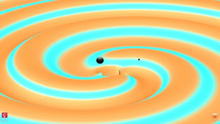 Dos agujeros negros momentos antes de colisionar. Fuente: Max Planck Institute for Gravitational Physics.