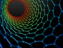 Interior de un nanotubo de carbono. Imagen: By Mstroeck at the English language Wikipedia, CC BY-SA 3.0.