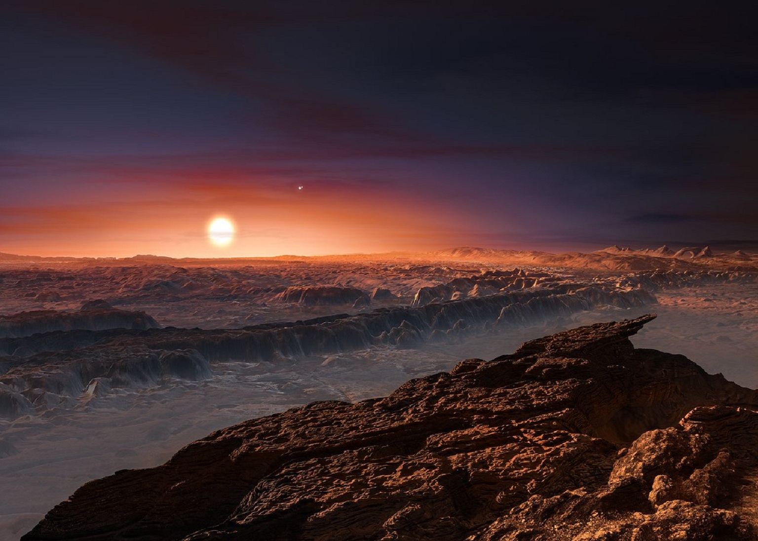 Ilustración del planeta que orbita a Próxima Centauri. Fuente: ESO/M. Kornmesser.
