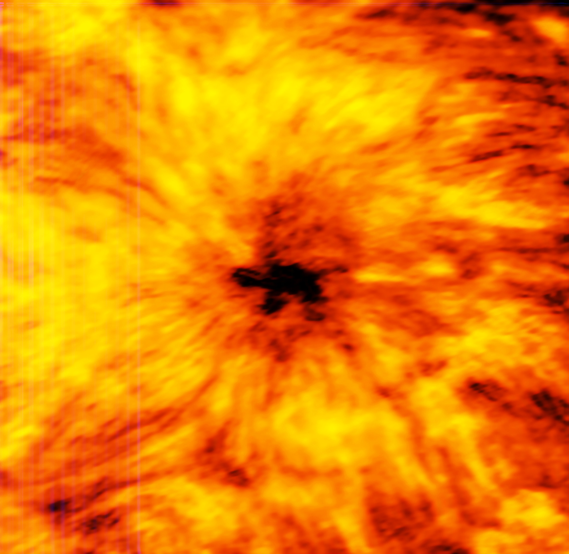 magen de ALMA de una enorme mancha solar. Foto:ALMA (ESO/NAOJ/NRAO)