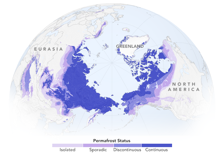 Niveles de Permafrost. Earth Observatory.