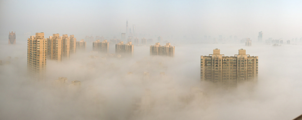 City in pollution: Shanghai el 5 de diciembre de 2013. Foto: Leniners.