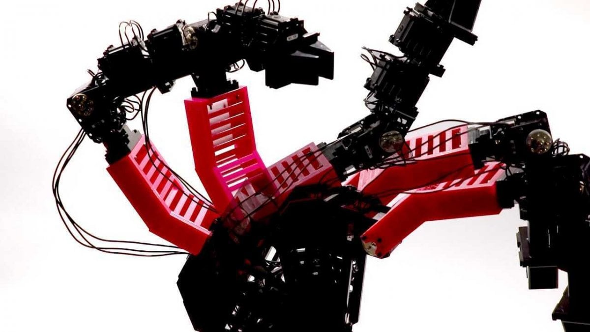 Una imagen del brazo robótico intacto utilizado para realizar todas las tareas. Imagen: Columbia University.