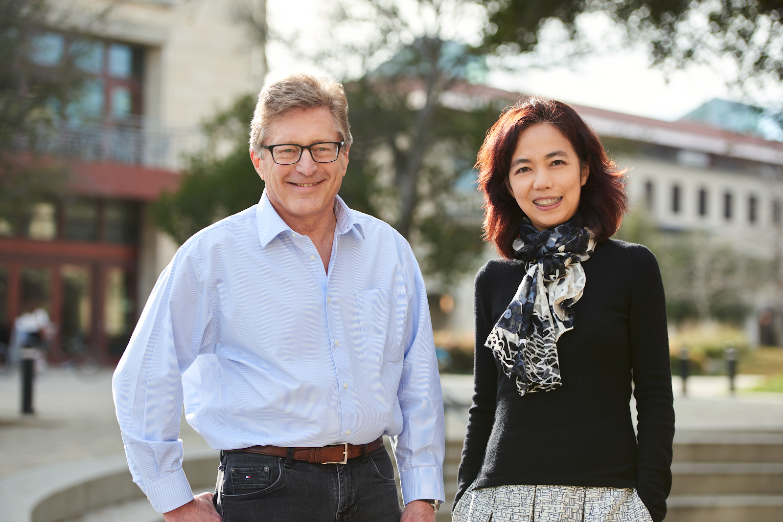 John Etchemendy y Fei-Fei, directores del nuevo Instituto. Foto: Stanford University.