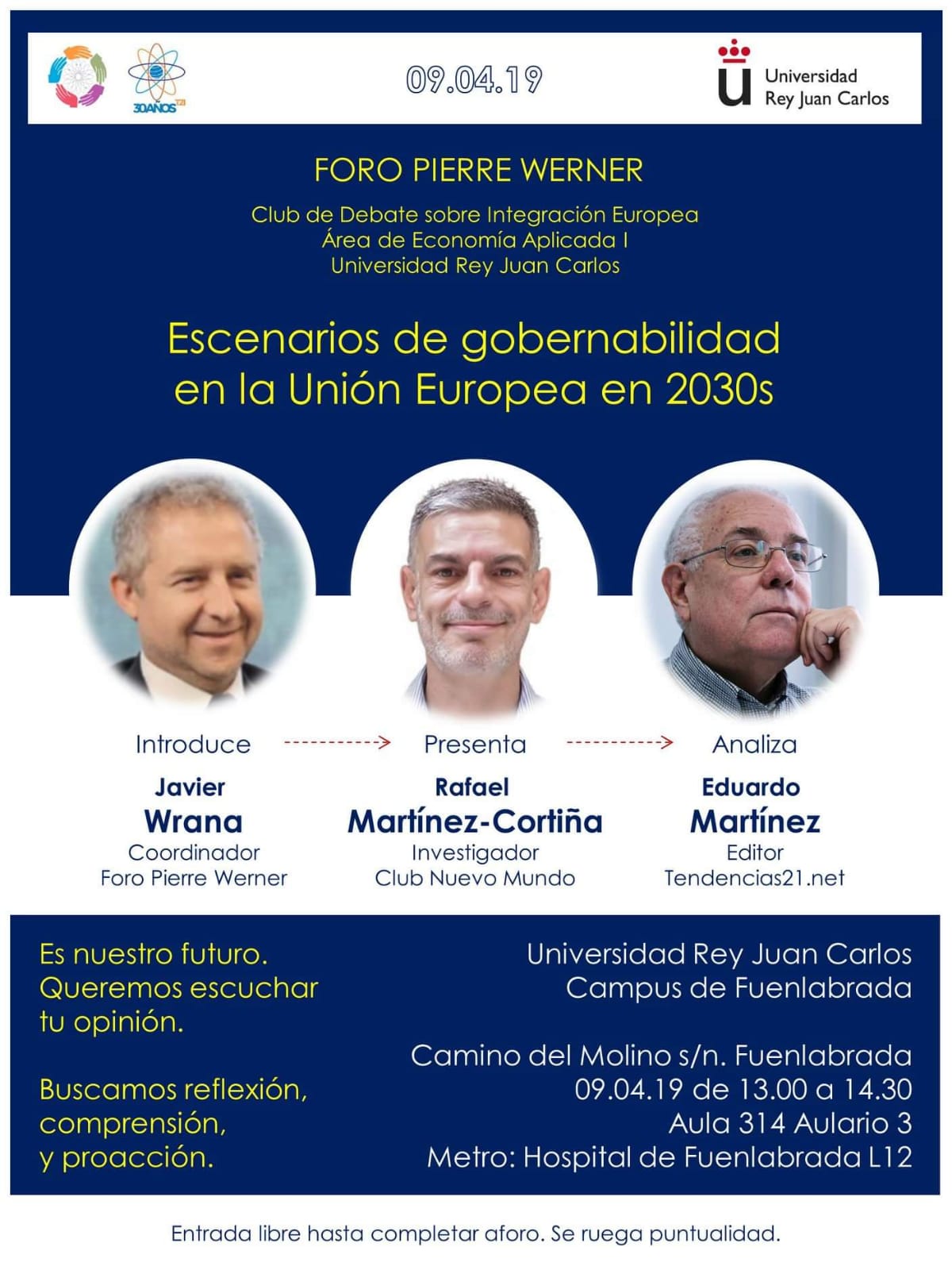 Nuevo debate sobre gobernabilidad europea en 2030 con el Club Nuevo Mundo