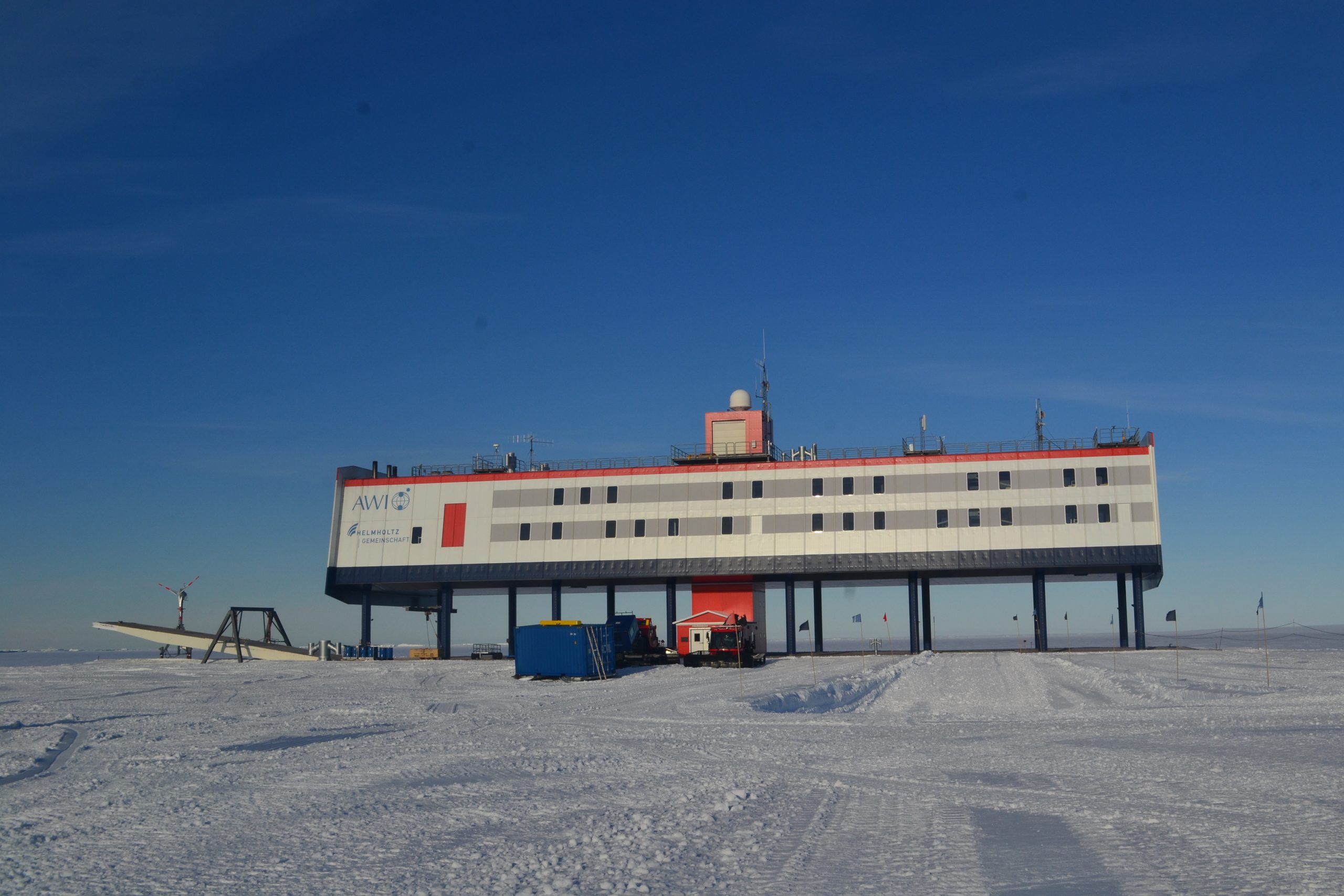 La estación antártica Neumayer-Station III, donde se desarrolló la investigación. Foto: Stahn/Charité.