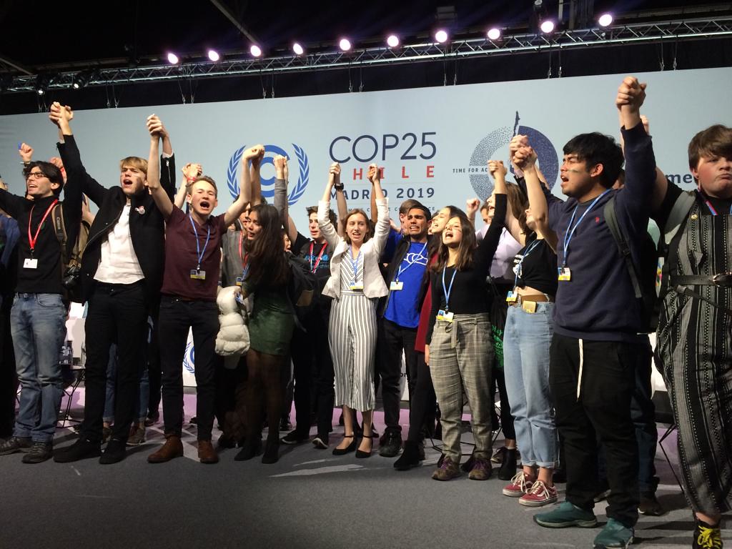 Los jóvenes, protagonistas de la COP25. Foto: John Englart.