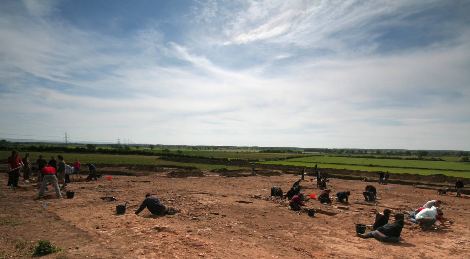 Excavación arqueológica de la Universidad de York en Heslington East. Foto: James Gunn.