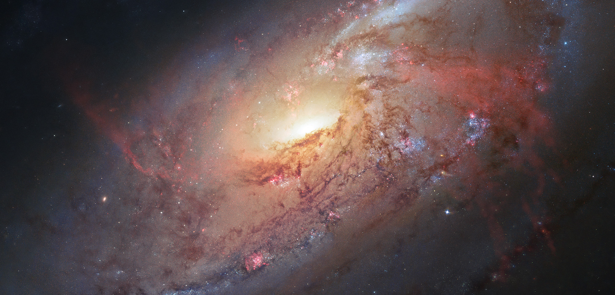 GalaxIA M106. Foto: Hubble.
