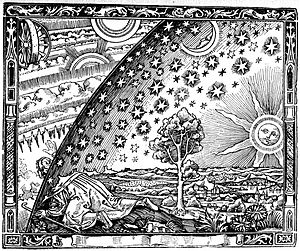 ¿Cuáles son los últimos principios y causas del mundo? Grabado en madera de Camille Flammarion: L'Atmosphere (1888). Fuente: Wikipedia.