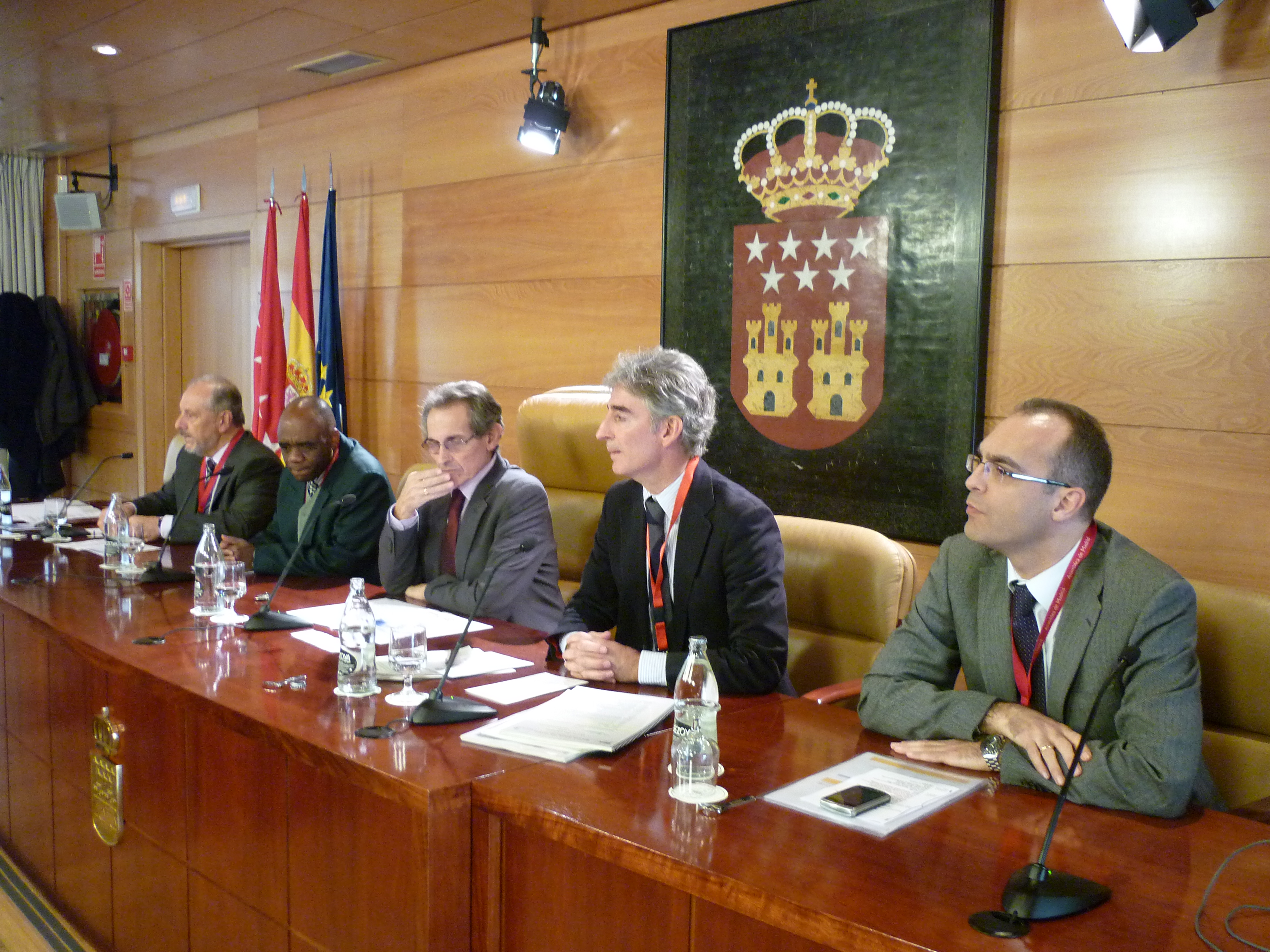 De izquierda a derecha, Salvador Bellido, Tosha Yaubuta, Antero Ruiz, Guillermo Anguera y Antonio Fernández Ecker. Imagen: C. G. A.