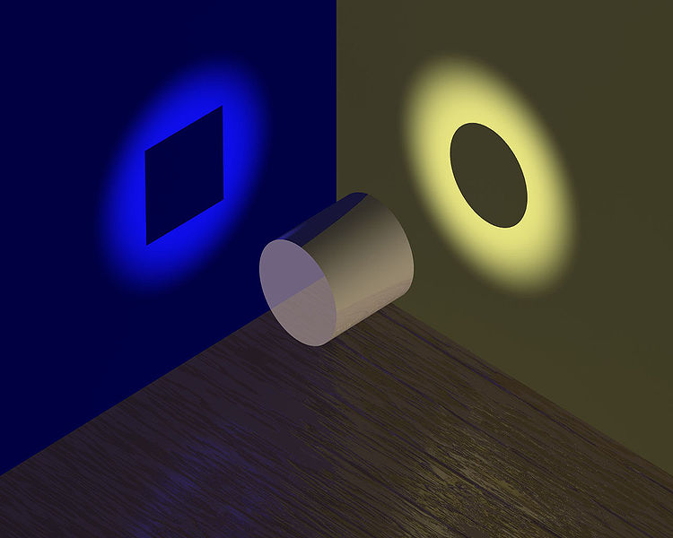 Imagen ilustrativa de la dualidad onda-partícula, en la que se puede ver cómo un mismo fenómeno puede tener dos percepciones distintas. Imagen: Jean-Christophe BENOIST. Fuente: Wikipedia.