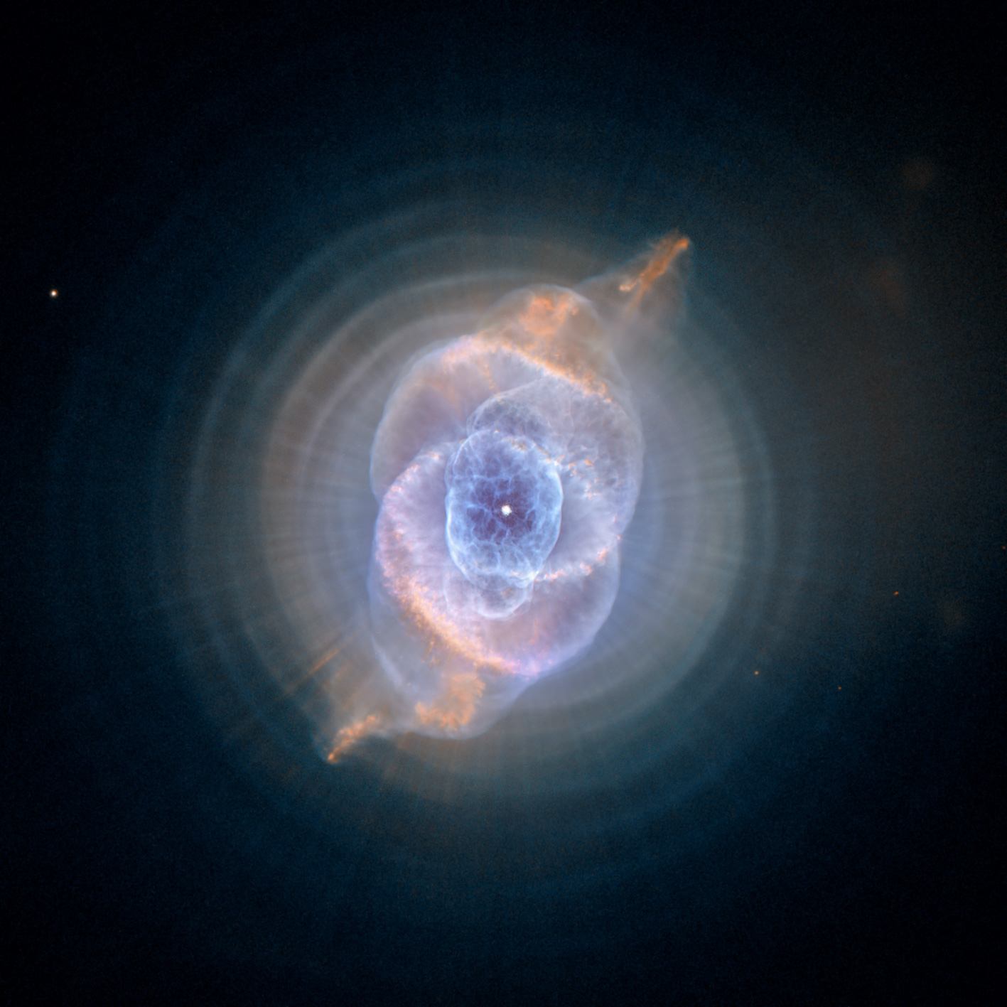 La Nebulosa Ojo de Gato. Fuente: ESA/NASA/HEIC/The Hubble Heritage Team (STScI/AURA).