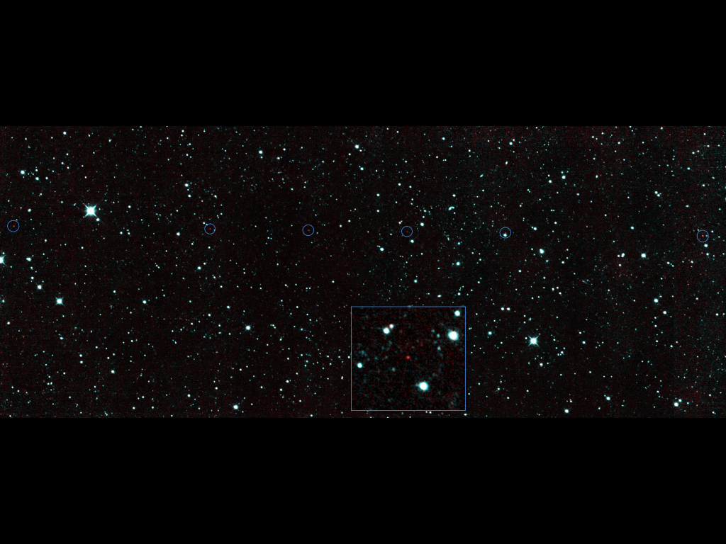 Imagen del 2013 YP139 captada por el telescopio NEOWISE de la NASA. Fuente: NASA.