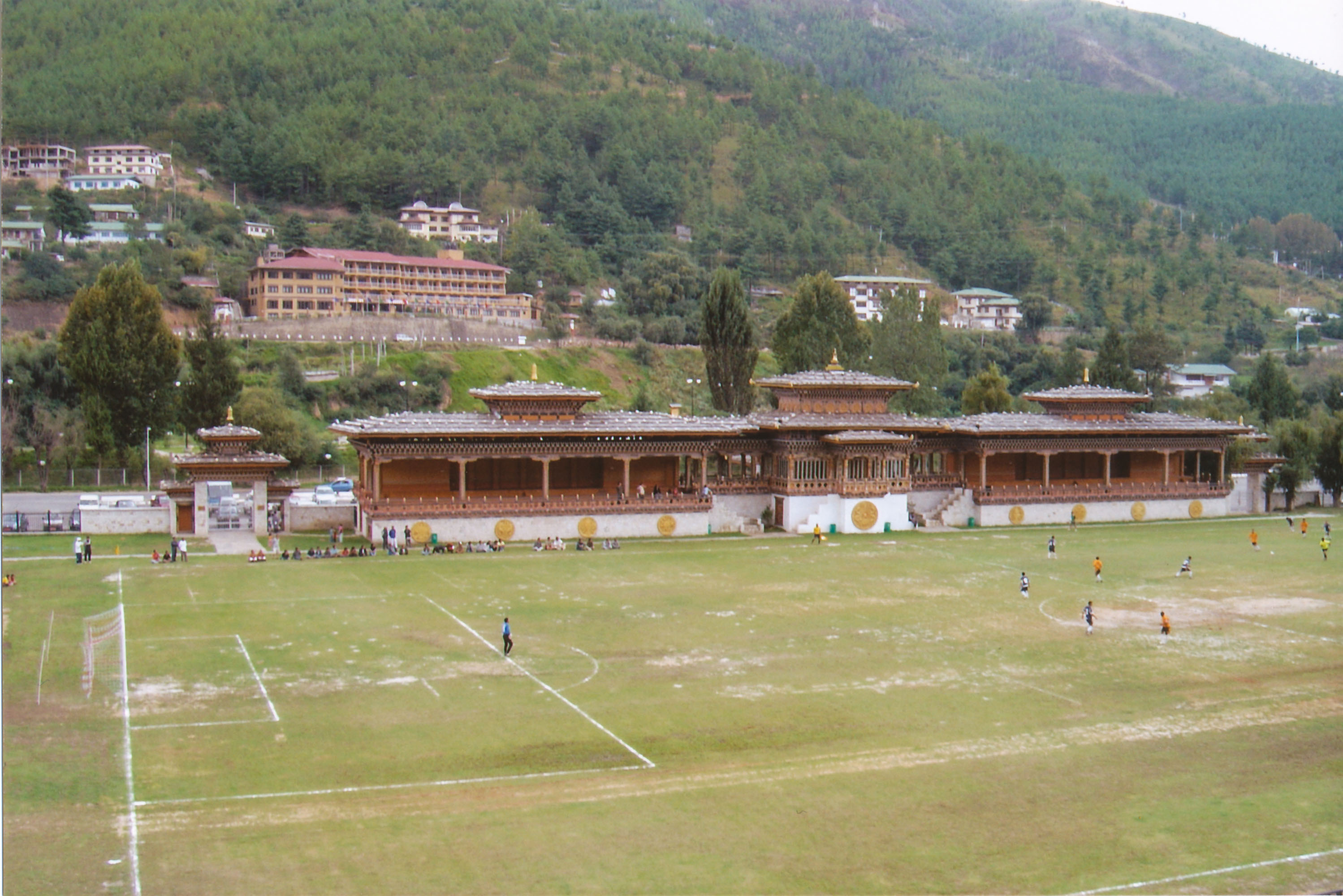 Estadio Nacional en estilo butanés. Foto: Goyanes/T21